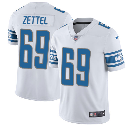 Nike Lions #69 Anthony Zettel White Men's Stitched NFL Vapor Untouchable Limited Jersey - Click Image to Close